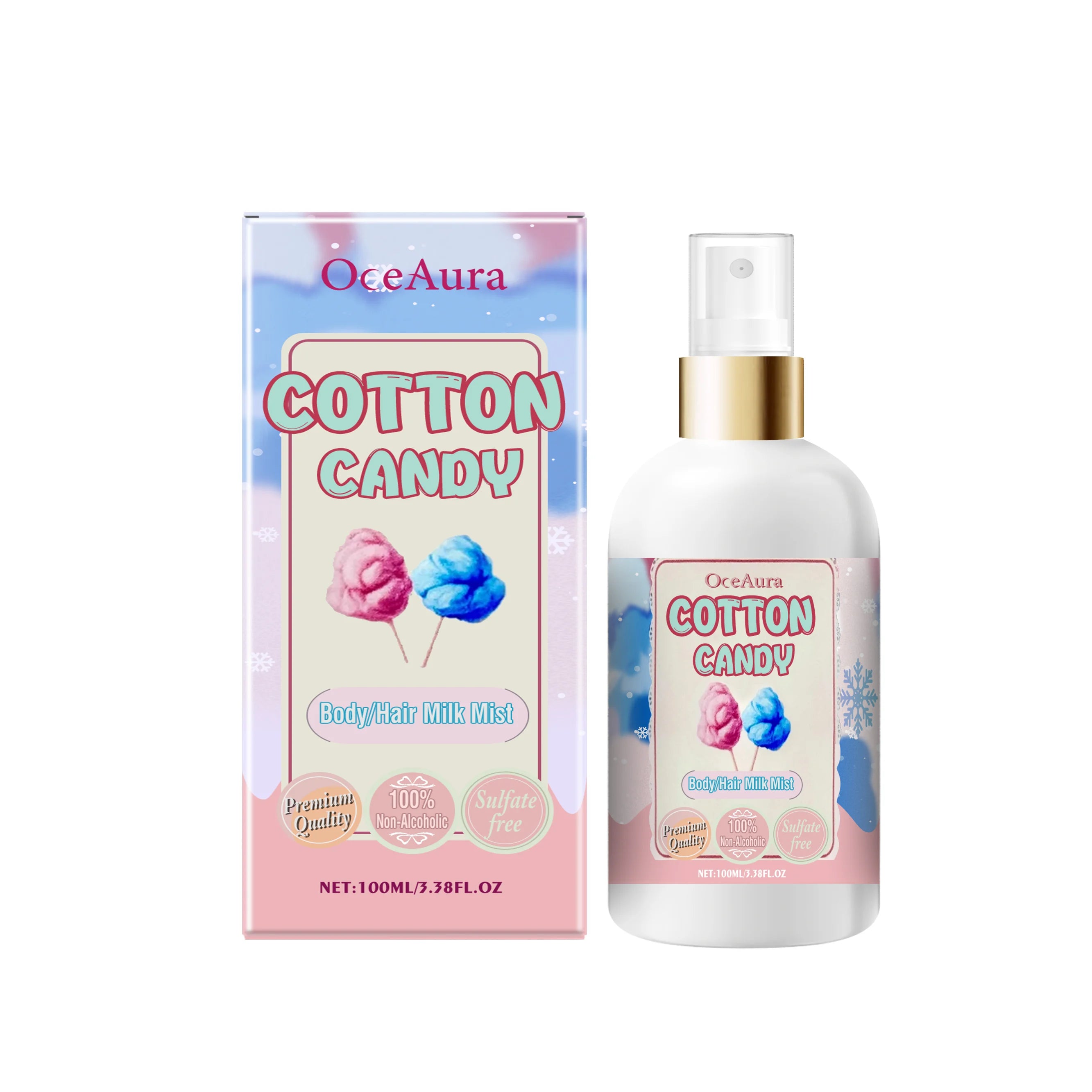 OceAura Body & Hair Mist – Moisturizing Firming Spray 100ml Body & Hair Mist Oasis Select Cotton Candy
