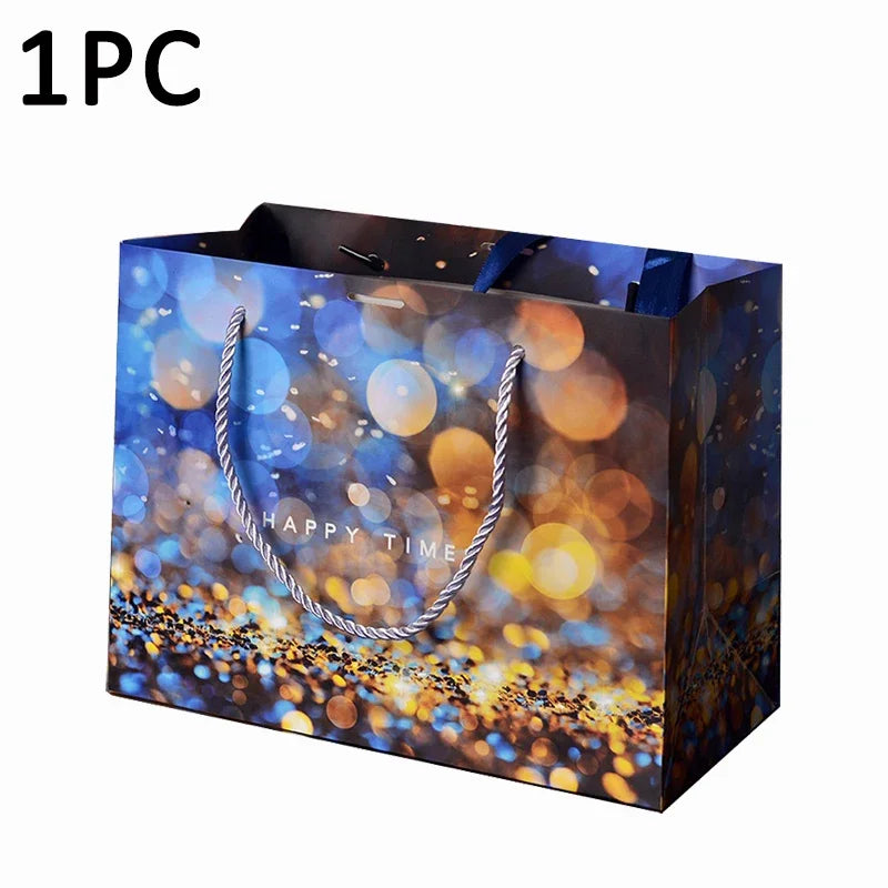 20PCS Happy Hour Gift Bags Shopping Tote Bags Candy Packaging Bags Simple Pick A Star for You Gift Bags Birthday Holiday Gift Ba Oasis Select Blue-1PC 25x20x12cm
