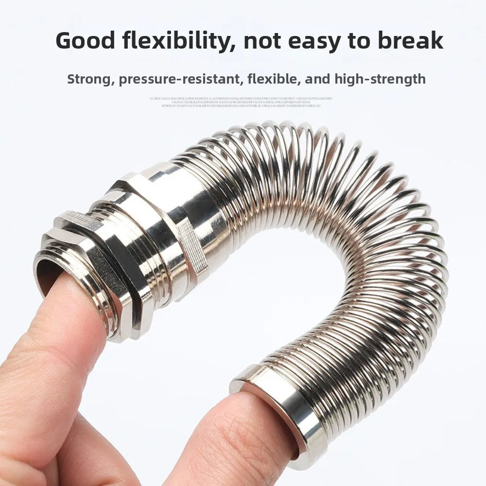 Anti-bending Cable Gland Nickel Plated Brass Waterproof Joint IP68 Seal Jiont LED Lamp Connector PG7 PG9 PG11 PG13.5 PG16 PG21 Oasis Select