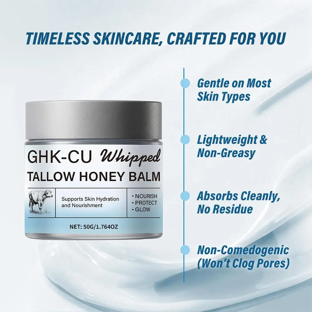 GHK-Cu Copper Peptide Beef Tallow Face Cream – Manuka Honey Face & Body Cream Oasis Select