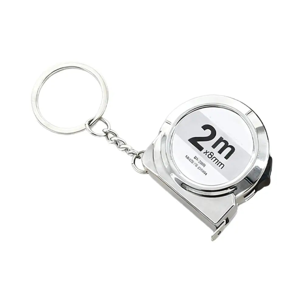 Snail Mini Tape Measure Keychain – 2M Dual-Scale Steel Ruler