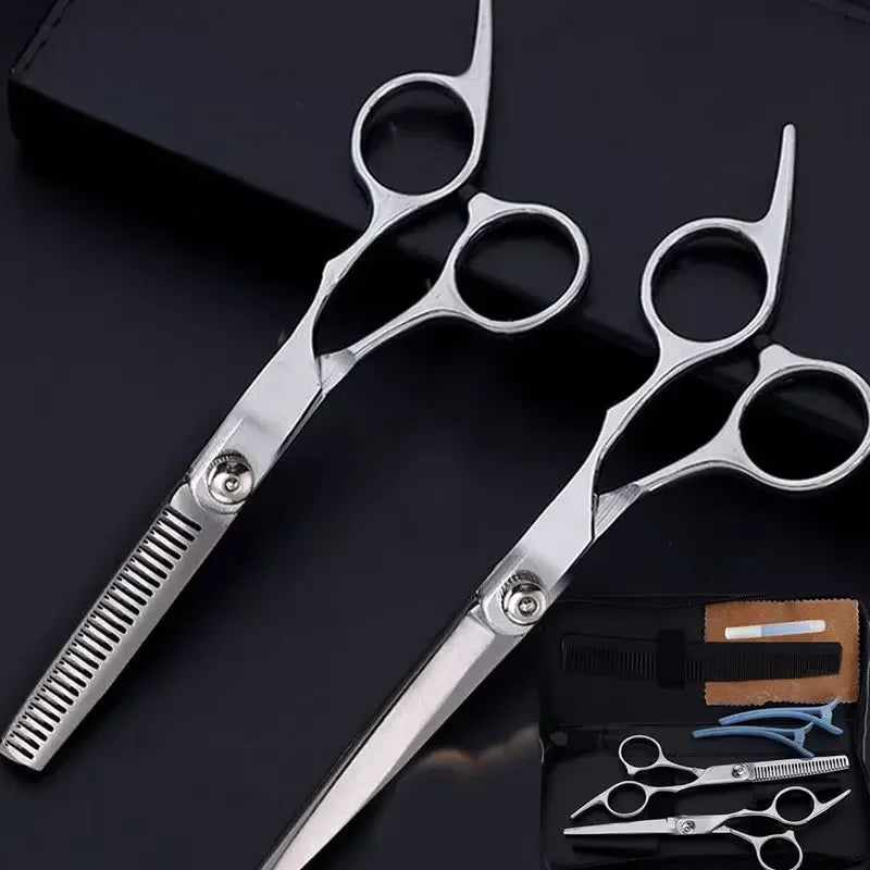 Professional Hairdressing Haircut Scissors 6 Inch Barber Shop Hairdresser's Cutting Thinning Tools High Quality Salon Set Oasis Select