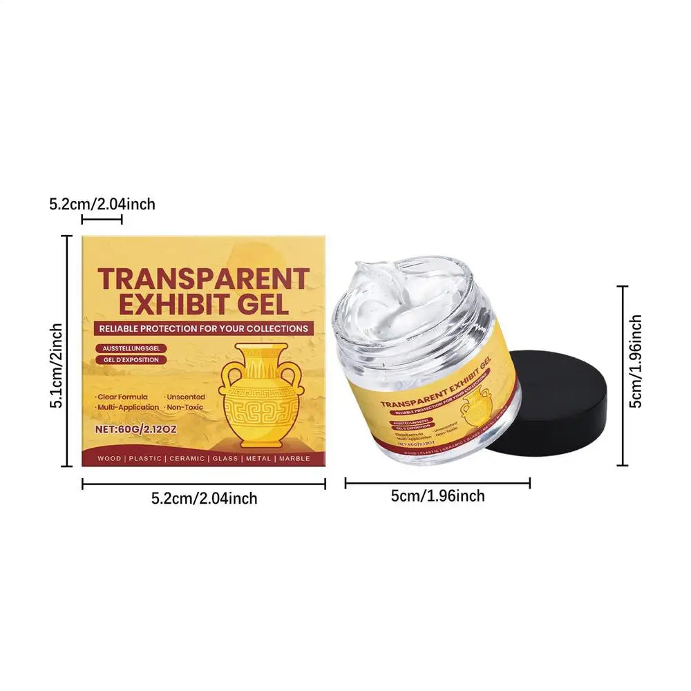 60g Museum Gel Clear Removable Museum Paste Putty Wax Removable Reusable No Residues Clear Adhesive Exhibits Putty Clear Gel Oasis Select 60g