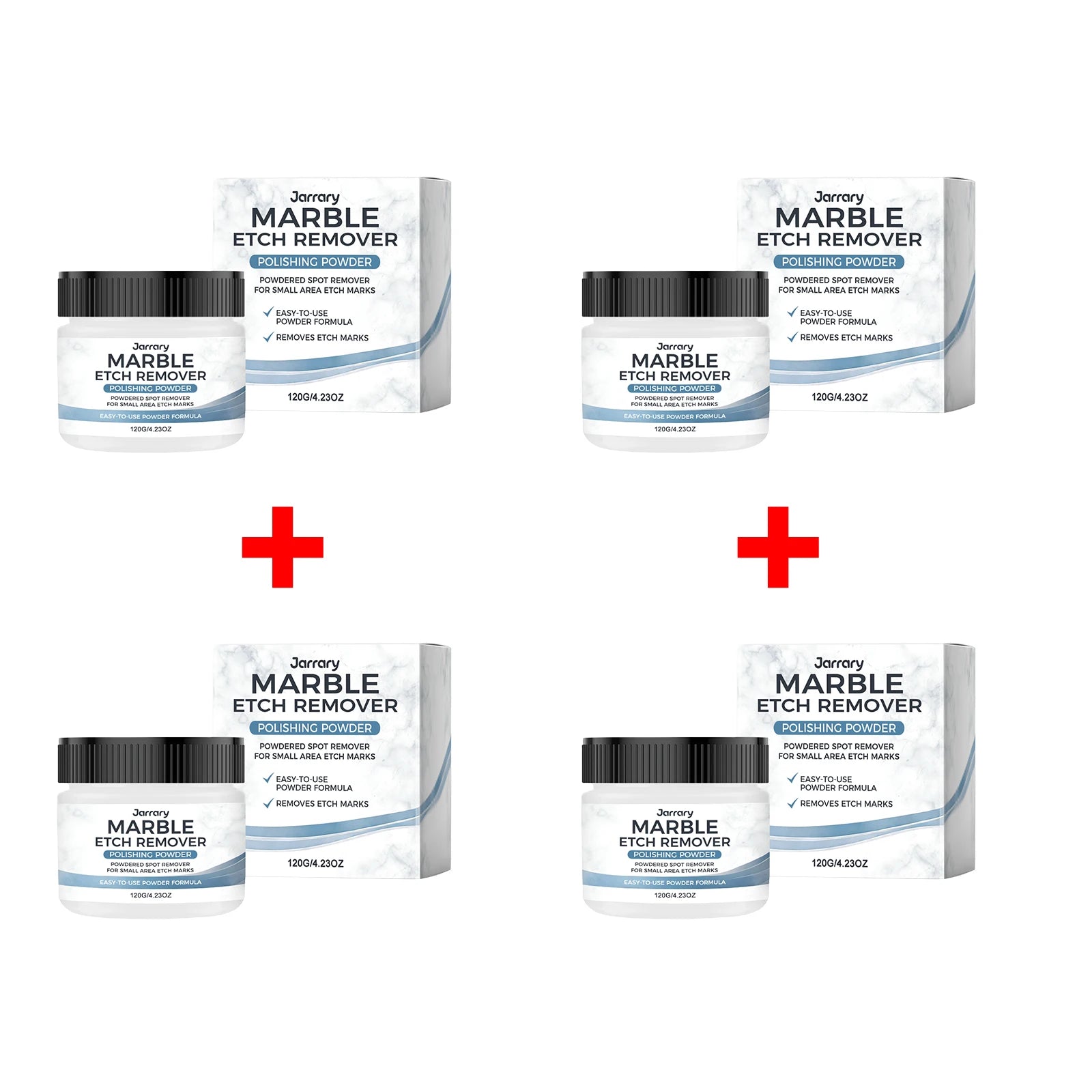 Marble Polishing Powder Etch Mark Removes Scratches Stains and Dullness Restores Shine for Stone Countertops Floors and Surfaces Oasis Select 4pcs