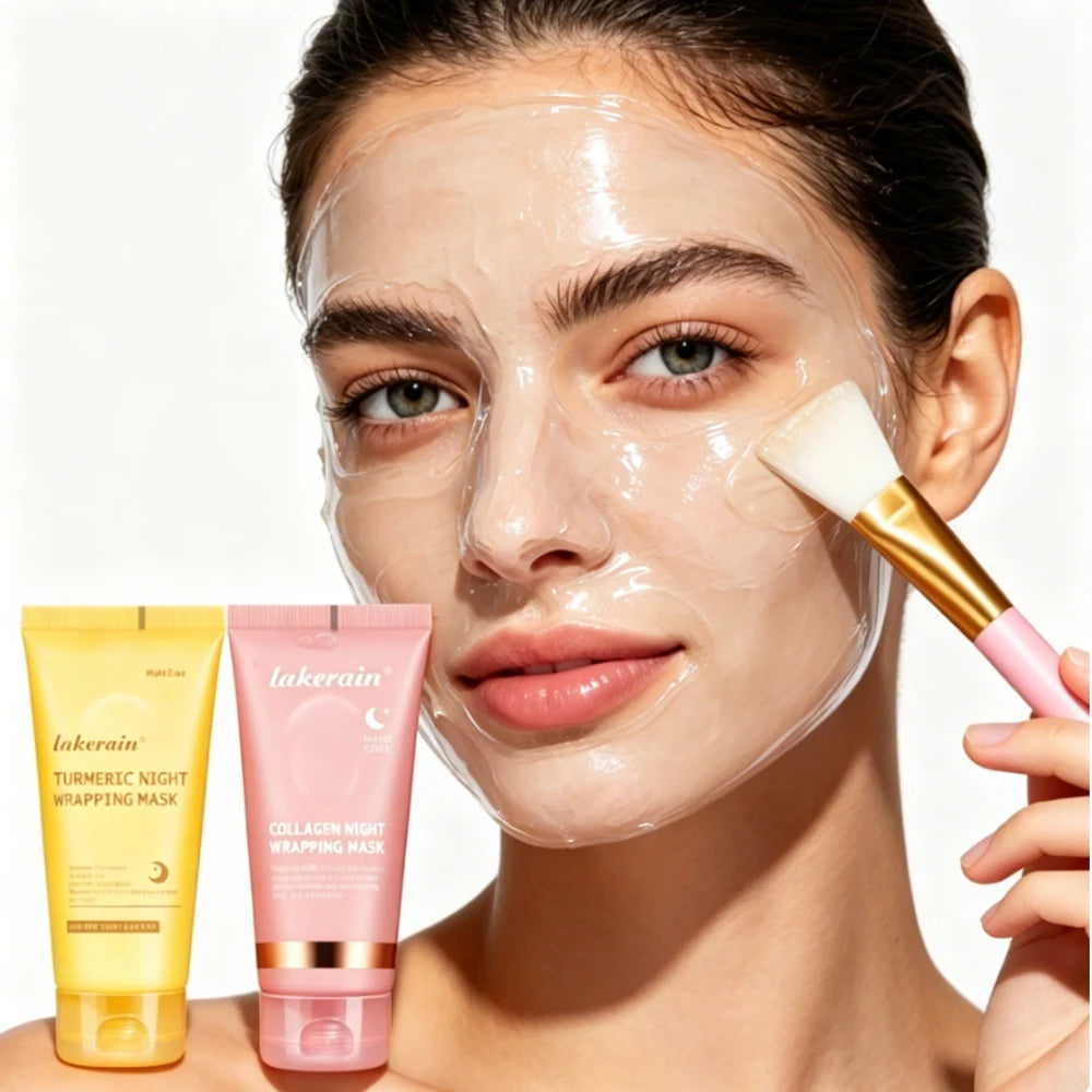 Korean Turmeric Collagen Bio Pack Night Mask Peel Off Sleeping Mask Anti-Aging Lifting Moisturizing Deep Repair Facial Skin Care Oasis Select
