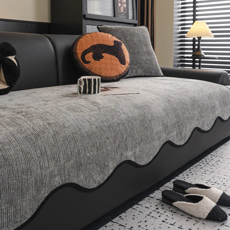 Sofa Cushion with Irregular Edging Simple Style Home Textile All Season Universal One-piece New Style Non-slip Oasis Select 110x240cm A