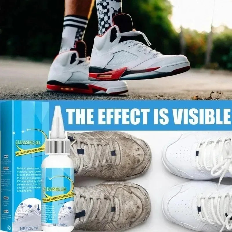 All-Purpose Cleansing Cream Stains Remover White Shoes Cleaning Cream Shoes Whitening with Wipe Sponge for Shoes Sneakers Oasis Select