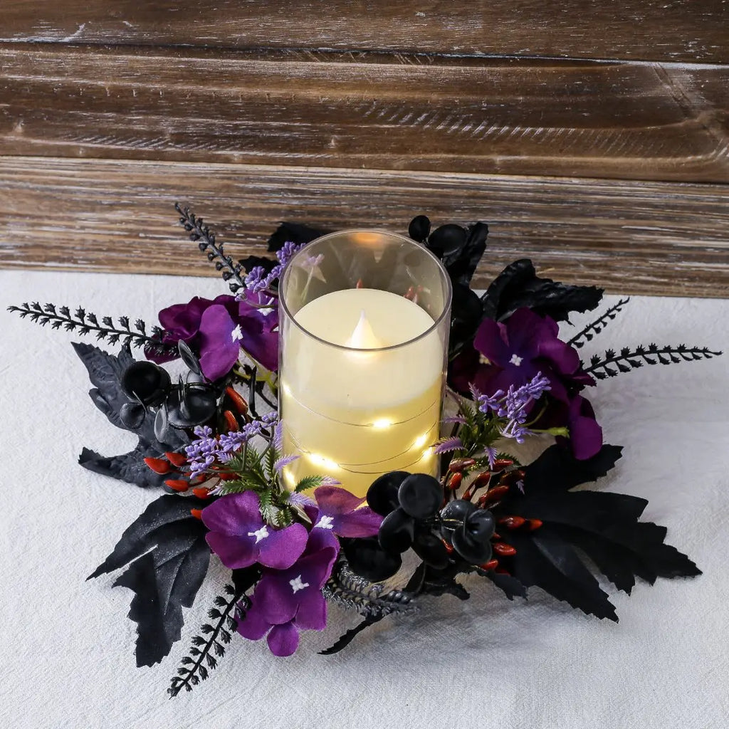 Halloween Dark-Style Candle Holder Wreath | Table Decor