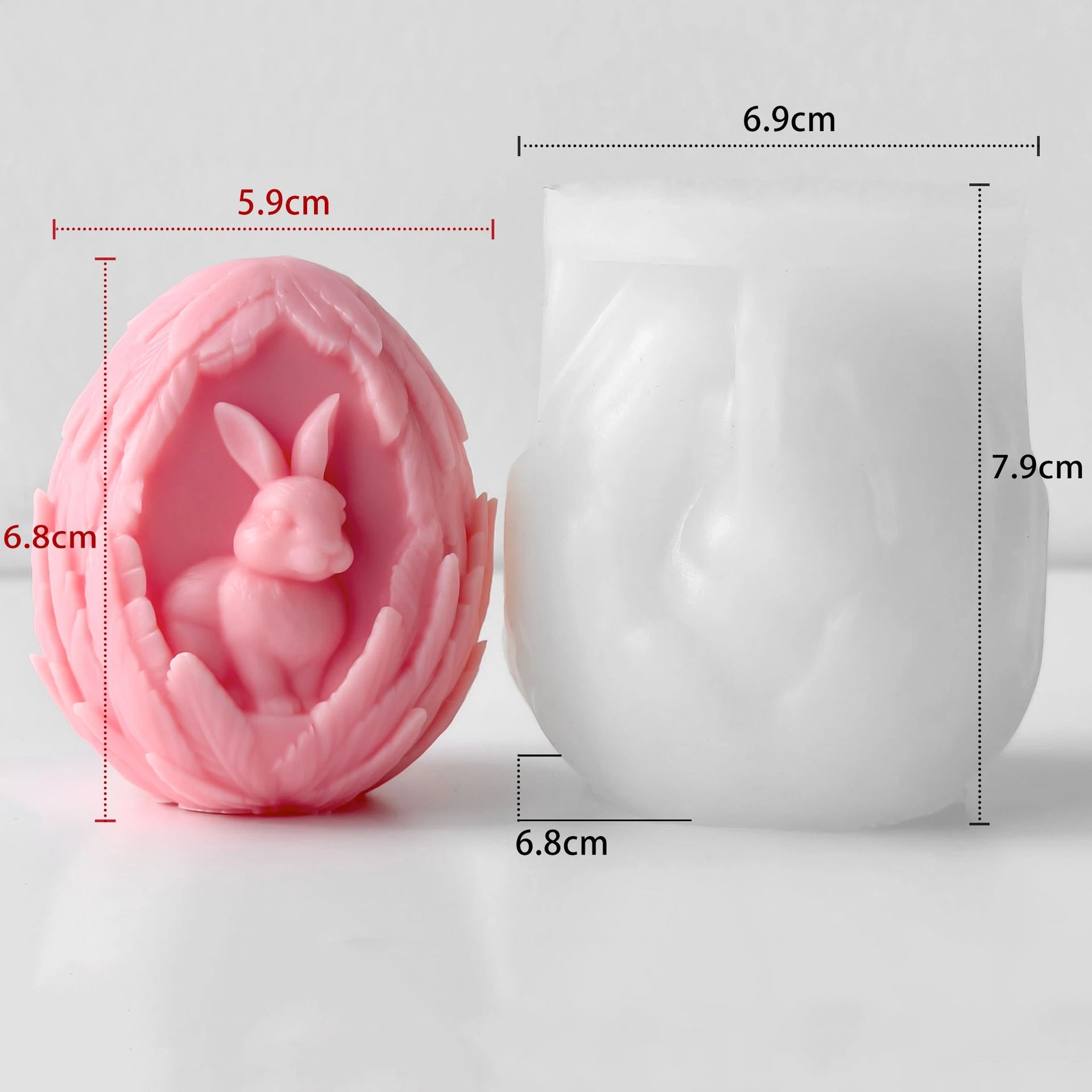 Scented Candle Mold Creative Egg Shaped Mold Resin Decor Mold Versatile For Easter Decorations Gifts Home Decor Oasis Select White