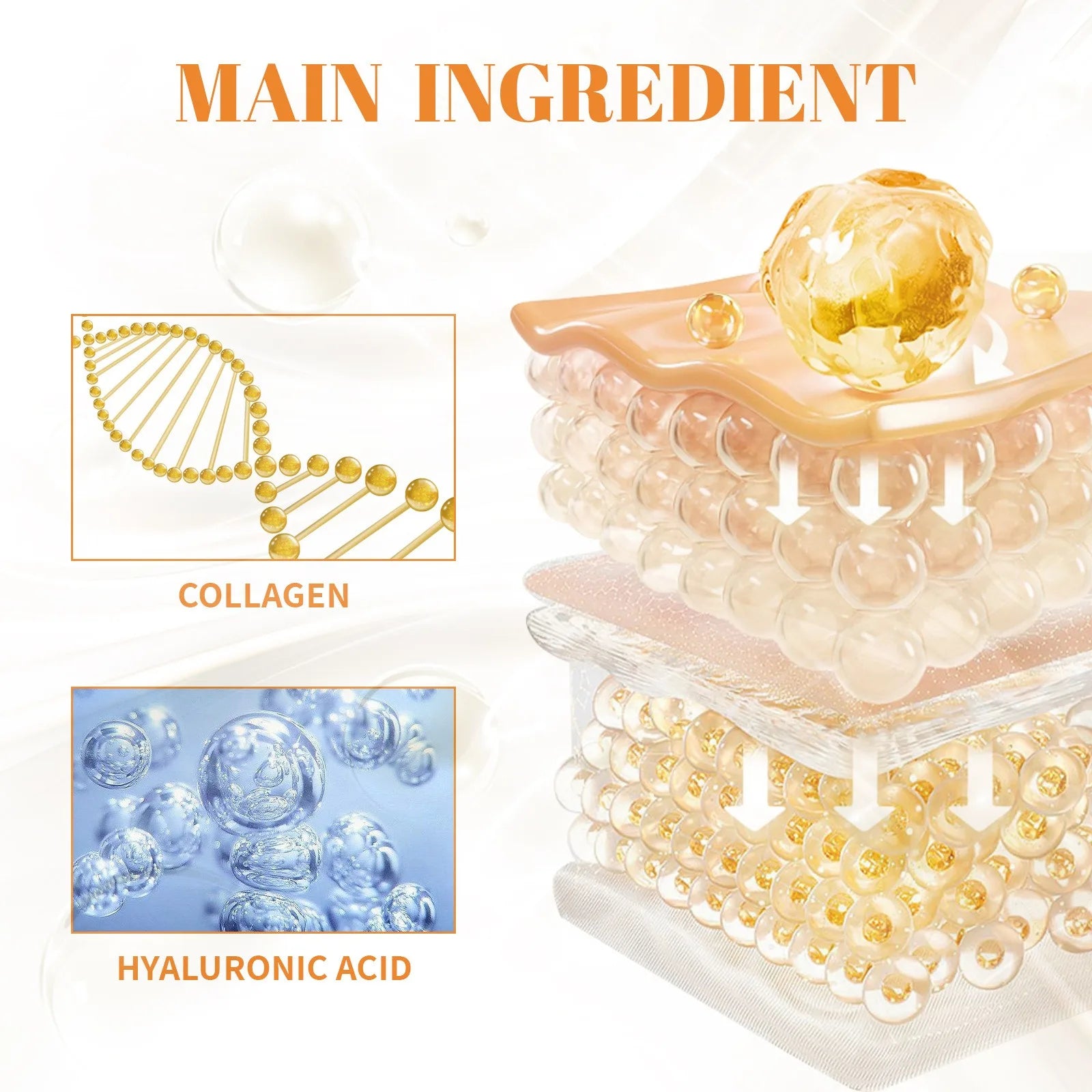 Collagen Hyaluronic Acid Eye Patch Anti Aging and Wrinkle Female Collagen Pad Under Eye Mask 5 Pairs of Wrinkles Dark Circles Oasis Select