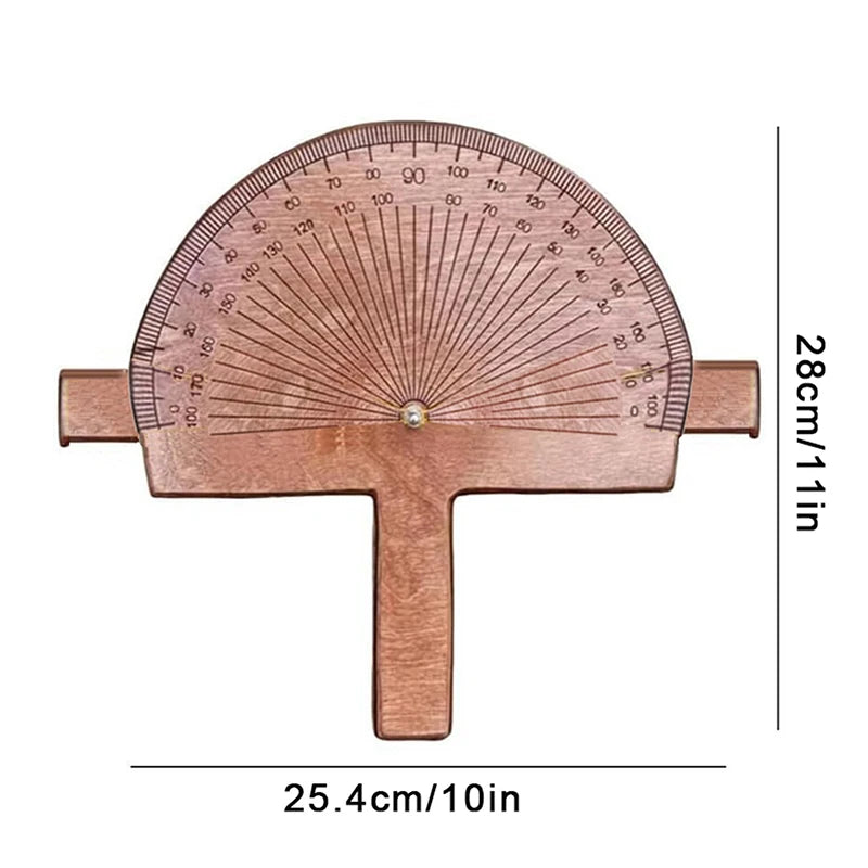 Custom Engraved Exquisite Handcrafted Birch Wood Protractor Precision Angle Finder for Educational And Creative Tools Oasis Select