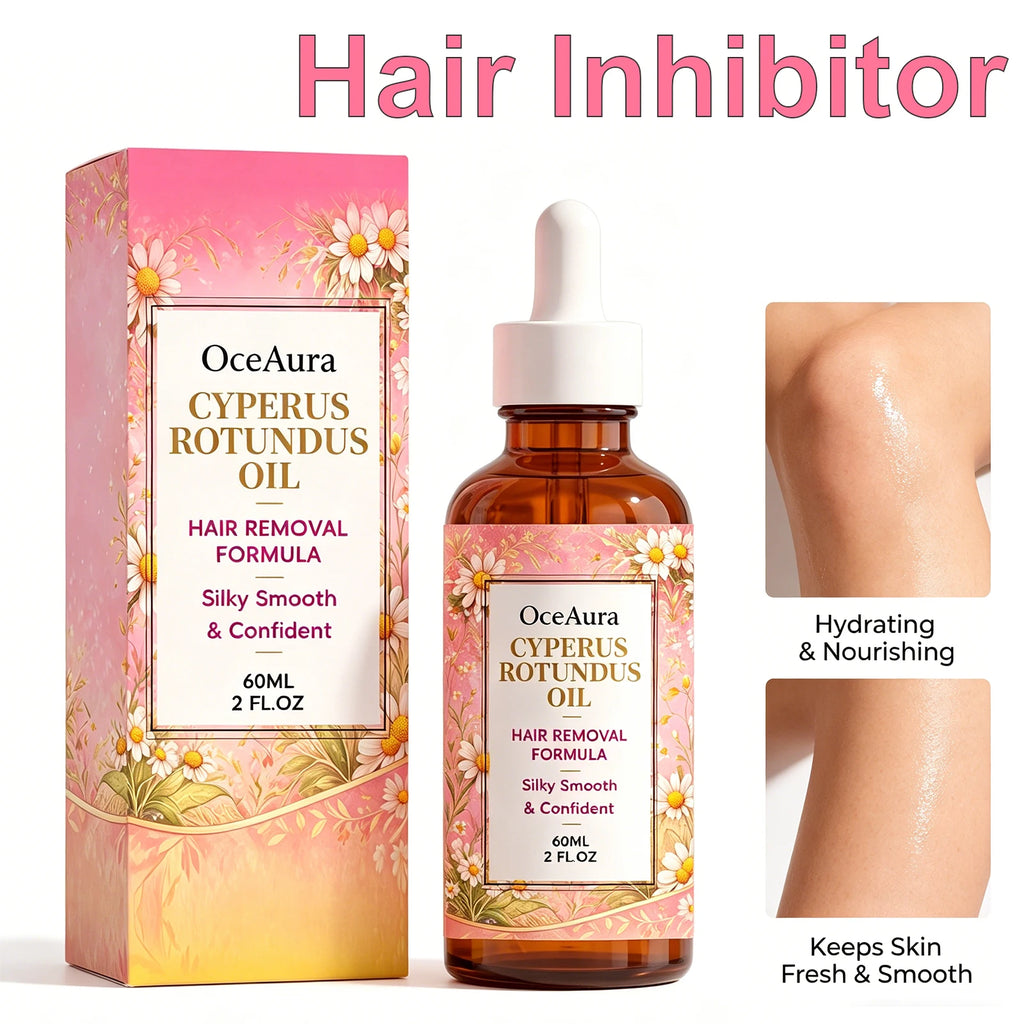 OceAura Cyperus Rotundus Oil Hair Removal Minimizing Oil After Shave Smoothing Hydrating Body Care Armpit Leg Arm 60ml Oasis Select