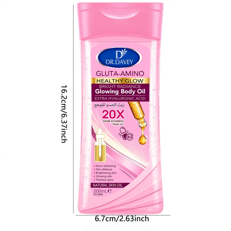 DR.DAVEY Gluta-Amino Body Oil 200ml – Moisturizing Skin Oil