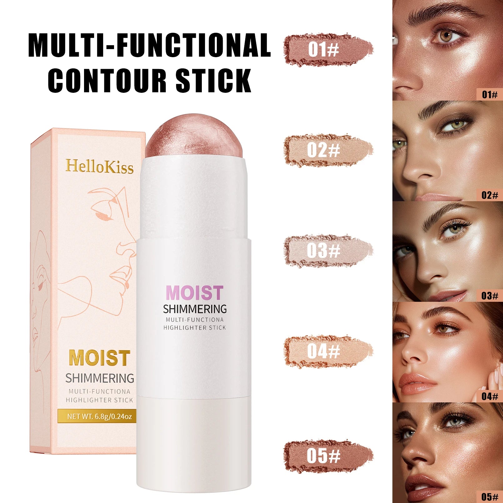 W3W Highlighter Stick – Face Contour & Glow Makeup