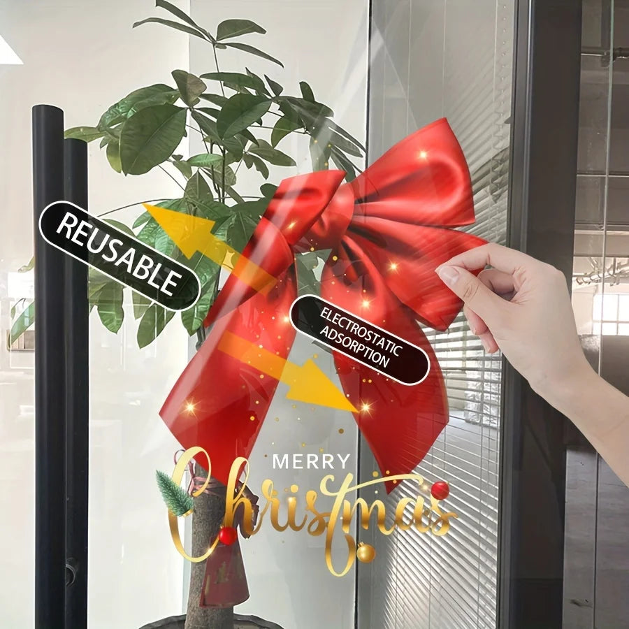 Christmas Window Stickers -1 piece of holiday glass sticker, electrostatic adsorption, no need for power supply Oasis Select