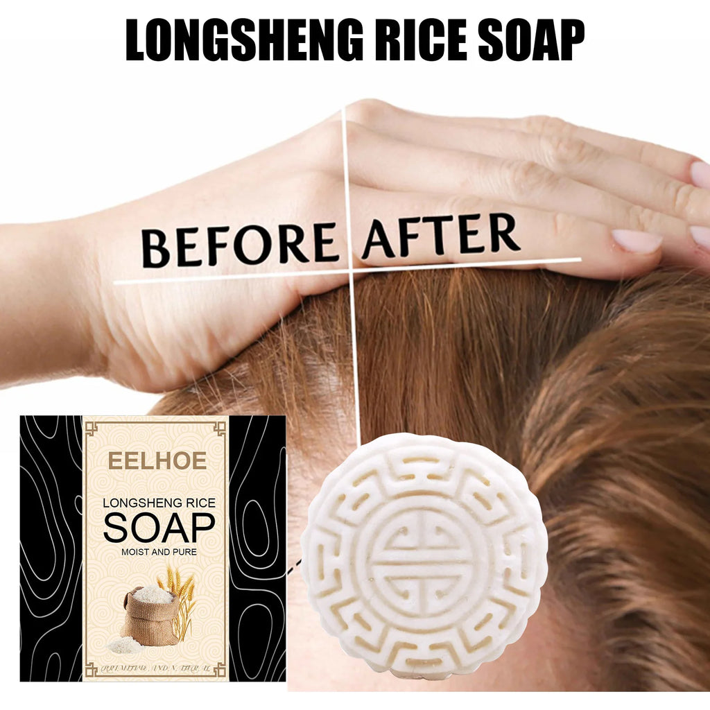 Rice Water Shampoo Bar – Hair Growth & Anti-Dandruff | Eelhoe
