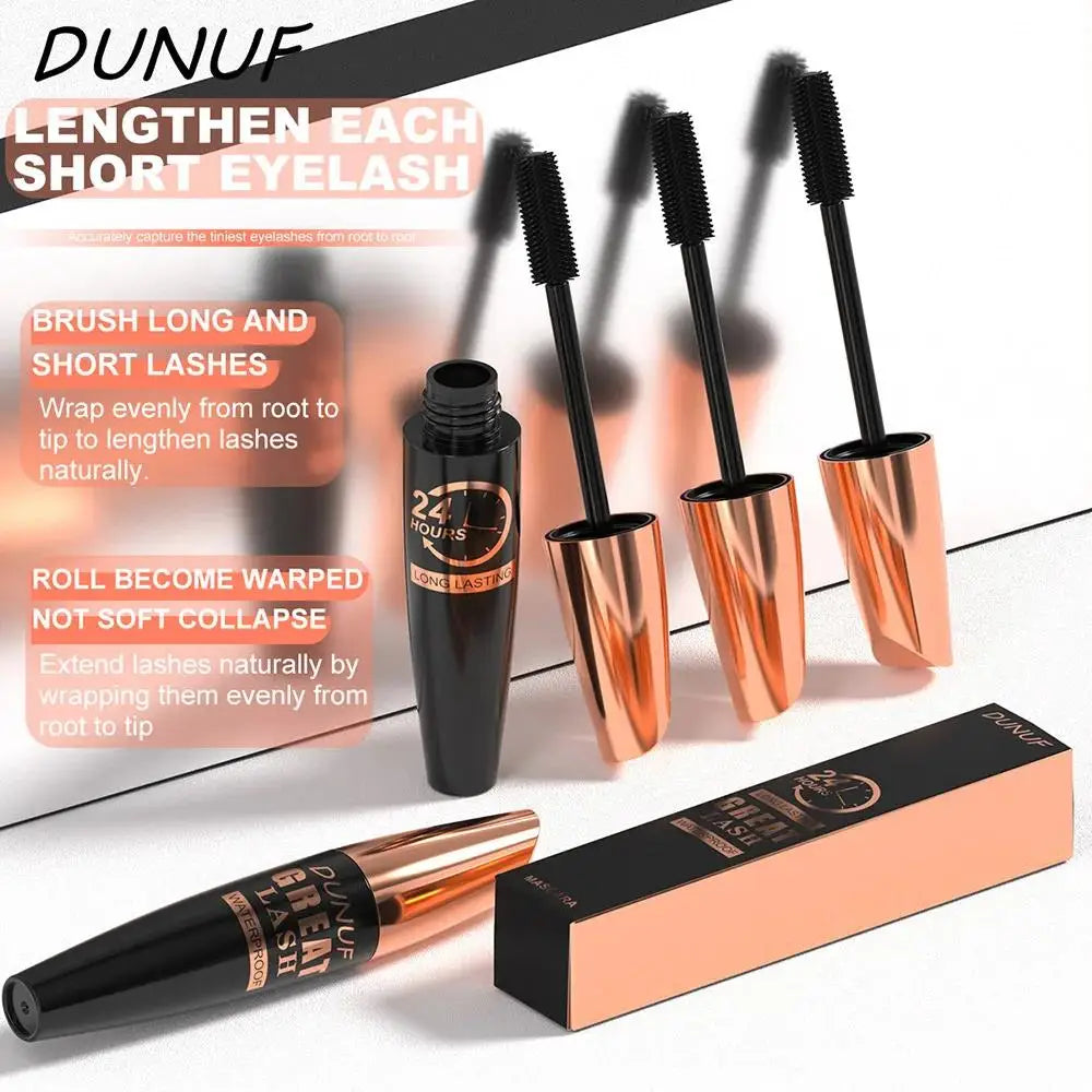 DUNUF 24H Waterproof Mascara – Volume, Length & Curl Vegan