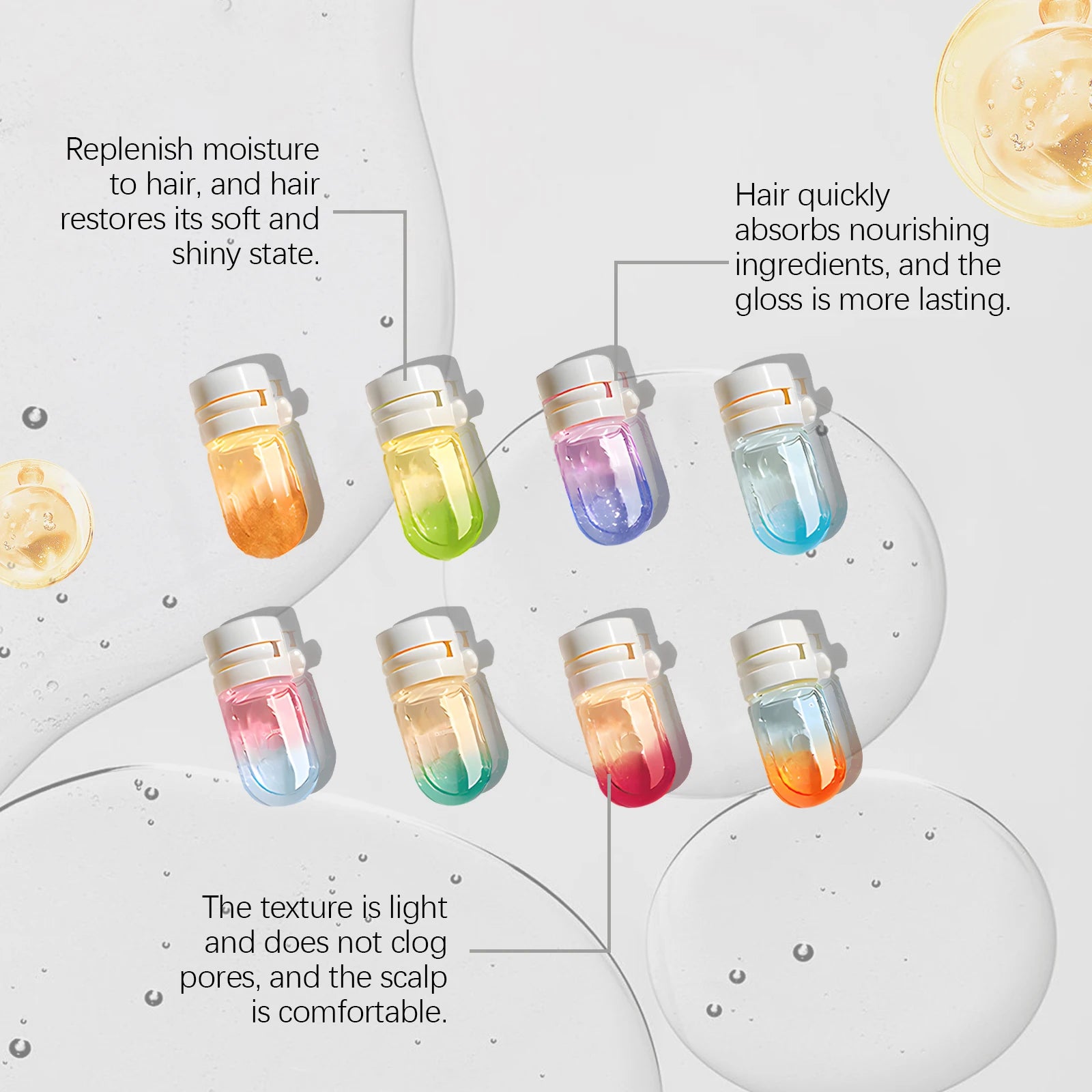 Fragrance Hair Essential Oil Capsule Nourishing Moisturizing Repair Curly Dry Hair Lasting Floral Scent Women Hair Care Product Oasis Select