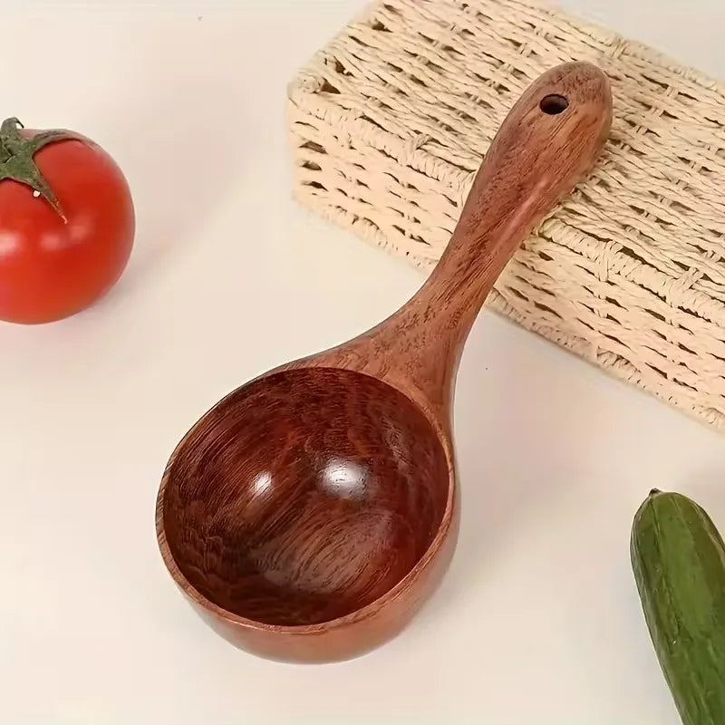 Large Wooden Kitchen Spoon & Soup Ladle, Multipurpose Cooking and Serving Utensil, Ideal Gift for Mother Women, Home Christmas Oasis Select large spoon