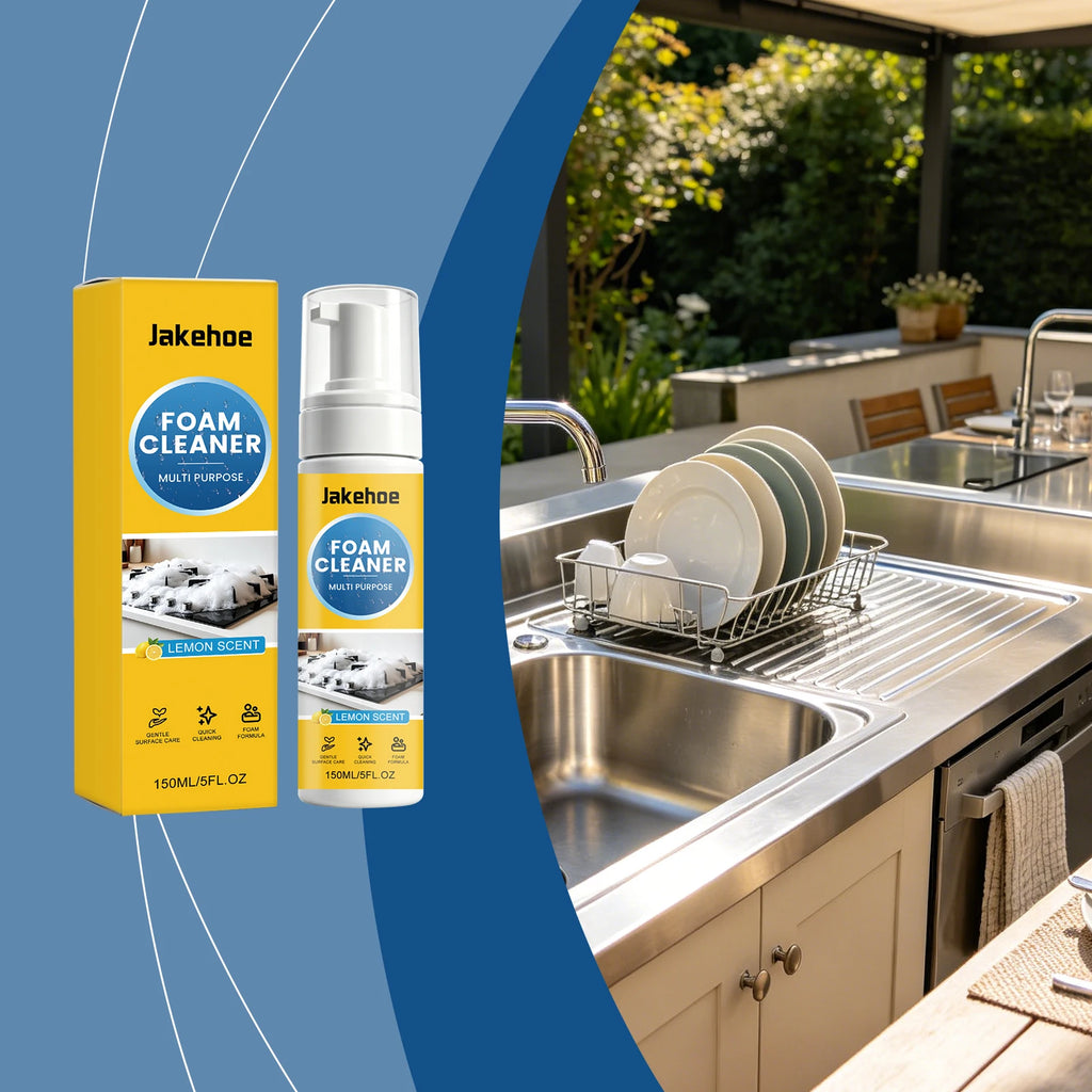 Jakehoe Multi-Purpose Foam Cleaner Remover For Kitchen Bathroom Powerful All Round Stain Removal Dissolve Grease And Limescale Oasis Select