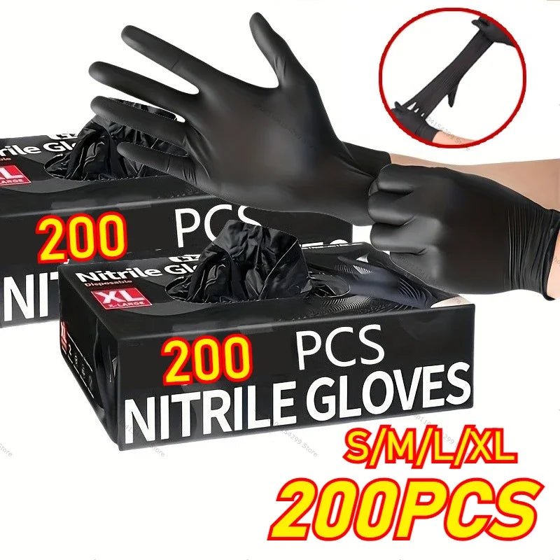 Black Disposable Nitrile Gloves Latex & Powder Free for Tattooing Manicures Salon Cleaning Disposable Food Working Latex Glove Oasis Select