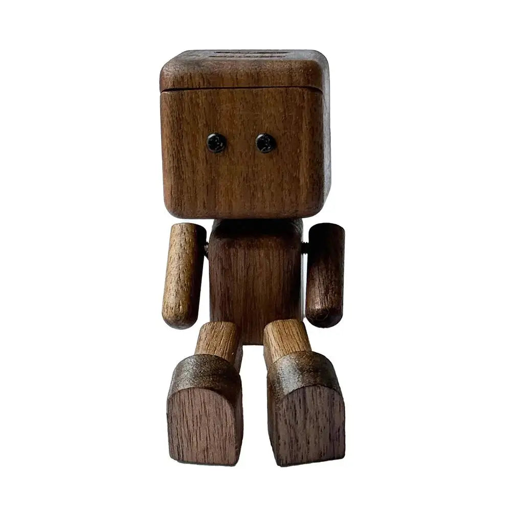Shaking Wooden Man Figurine – Car Dashboard Aromatherapy Decor