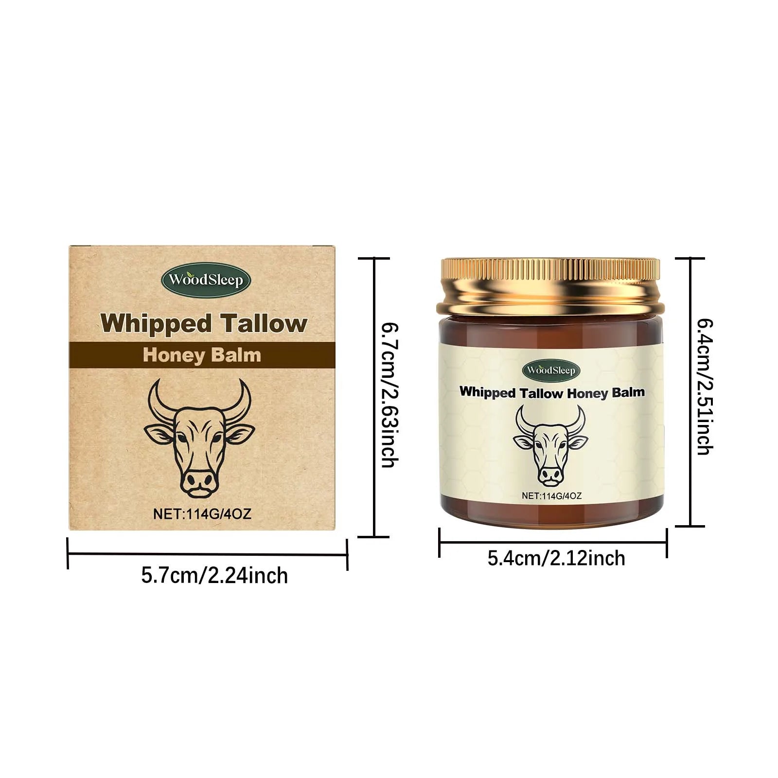 Tallow Honey Balm Nourishing Firming Repairing Dry Skin Moisturizing Non-Greasy Body Cream Lightweight Smooth & Silky Skin Care Oasis Select 114g Boxed