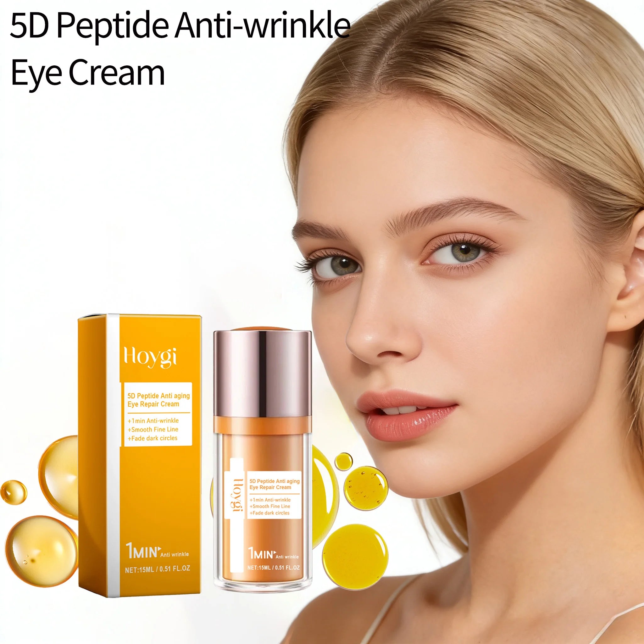 HOYGI 5D Peptide Eye Cream Anti-wrinkle Firming Remove Dark Circles Reduce Fine Lines Crow's Feet Oasis Select