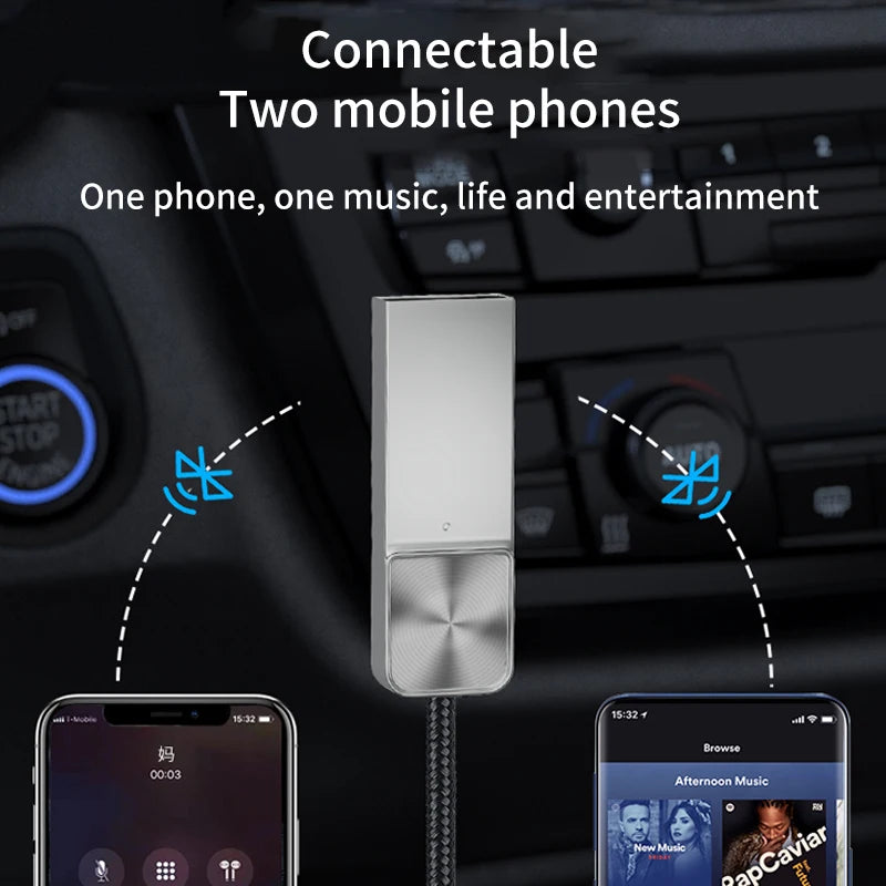 Upgrade Bluetooth 5.4 Audio Receiver Stereo Dongle USB To 3.5mm Jack Car Audio AUX Wireless Adapter With Mic For Car BT Transmit Oasis Select