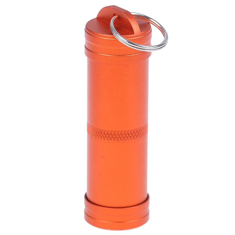 EDC Waterproof Capsule Keychain Case – Aluminum Pill & Gear Pod