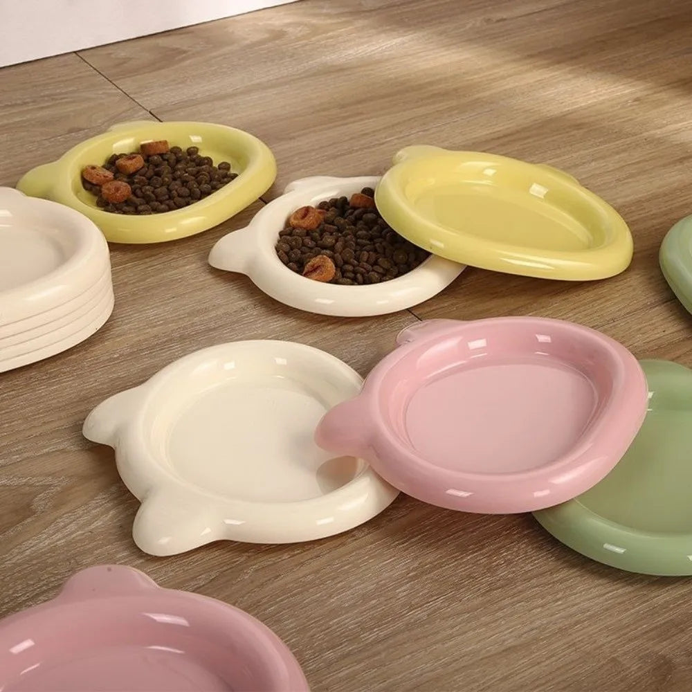 Colorful Plastic PP Cat Bowls Little Bear Pastry Plate Kitten Bowl Ins Cute Pet Supplies for Puppy Cat Oasis Select