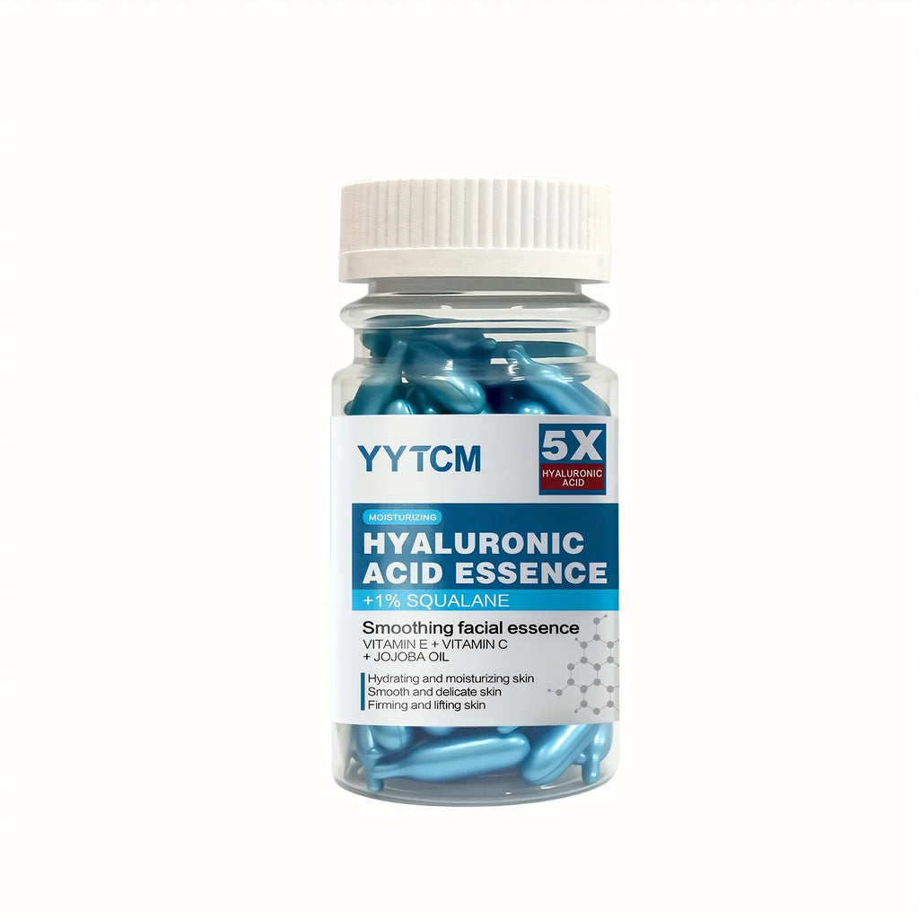 Hyaluronic Acid Capsule Essence – Squalane, Vitamin C & E | 90ct Face Capsule Serum Oasis Select 1 Box