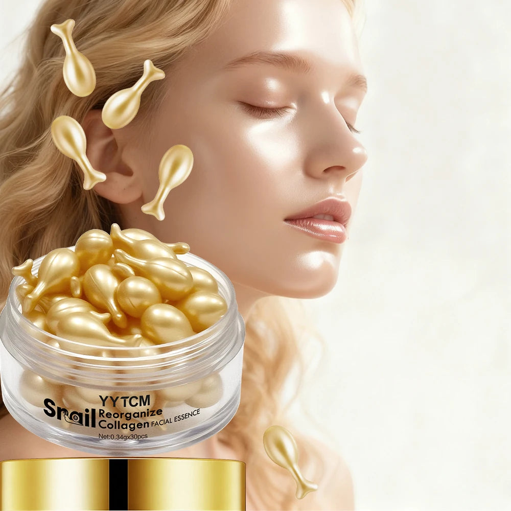 Snail Recombinant Collagen Serum Capsules – Hydrating, moisturizing, and firming essence; smooths skin. Formulated with squalane Oasis Select