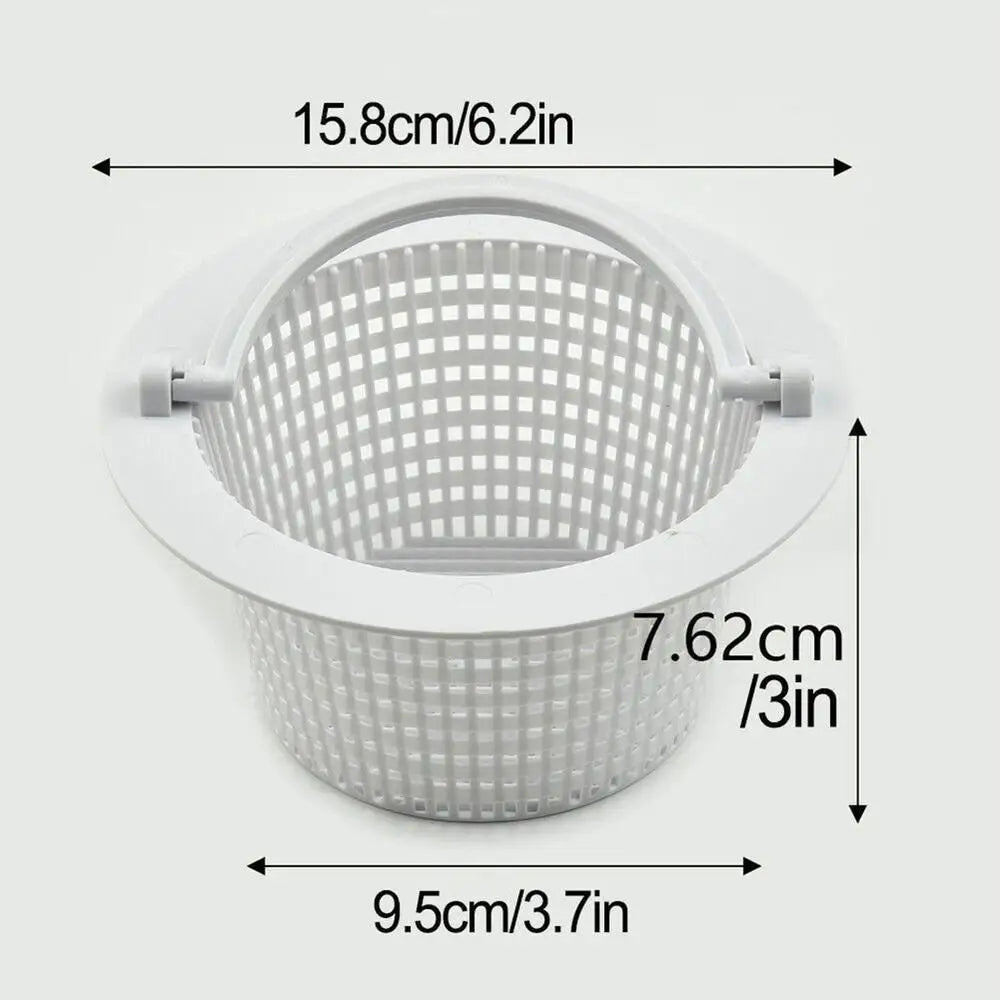 Pool Basket Skimmer Pool Cleaning Supplies Replacing Strainer Basket for Removing Leaves Grass Hair Scum Backyard Outdoor Garden Oasis Select White