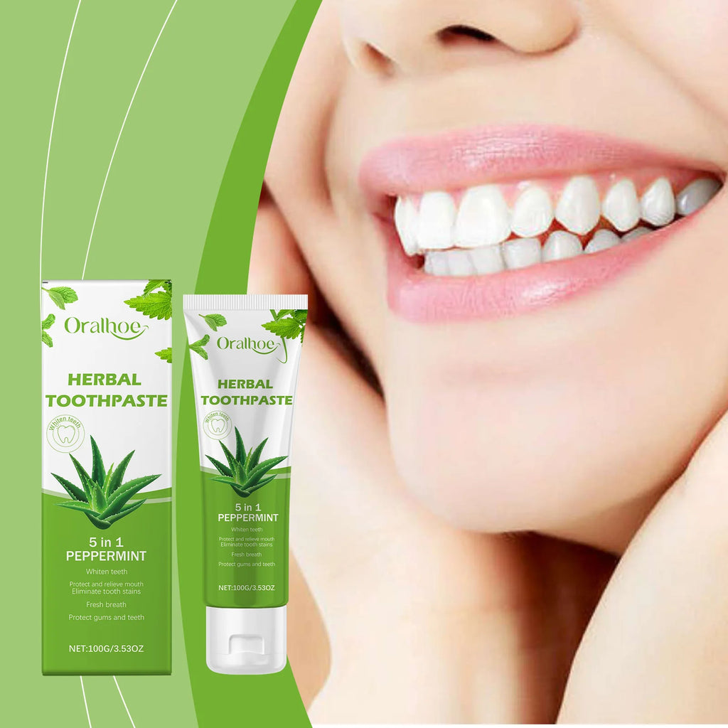 Aloe Vera Toothpaste For Gentle Teeth Cleaning - Remove Odor & Stains, Brighten Smile, Enamel Protection Formula Oasis Select