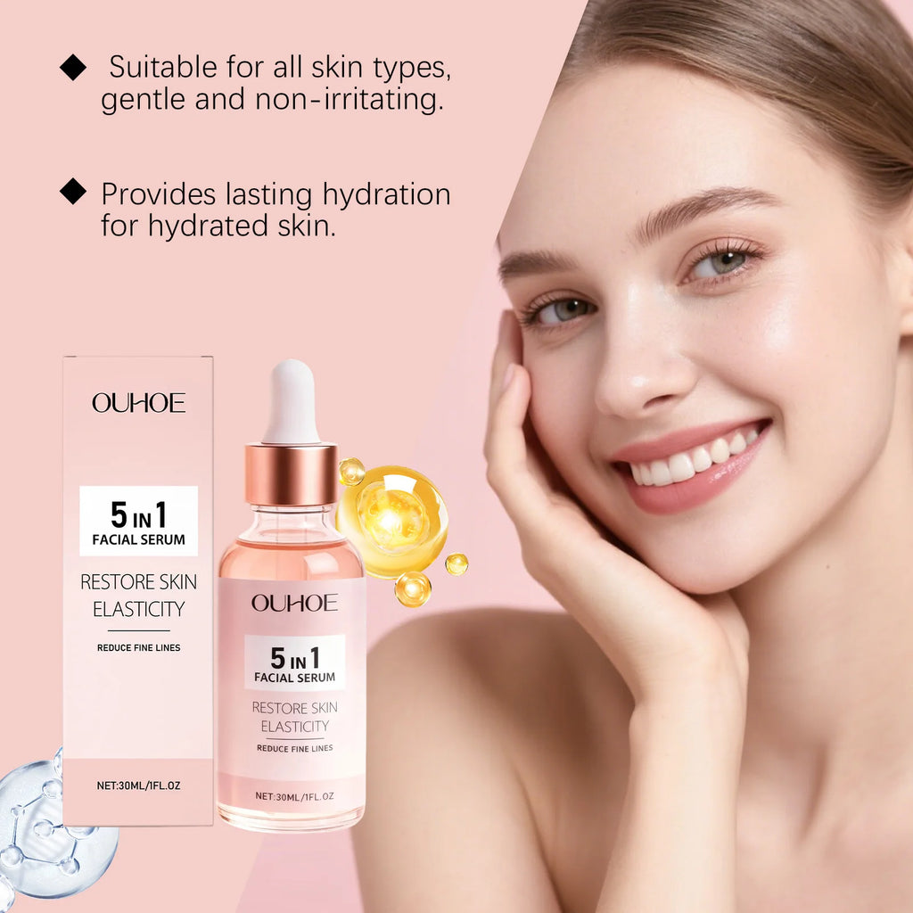 Antioxidant 5-in-1 Facial Serum Fades Dark Spots and Dullness Brightens Skin Tone Tightens pores Nourishes and Moisturizes Oasis Select