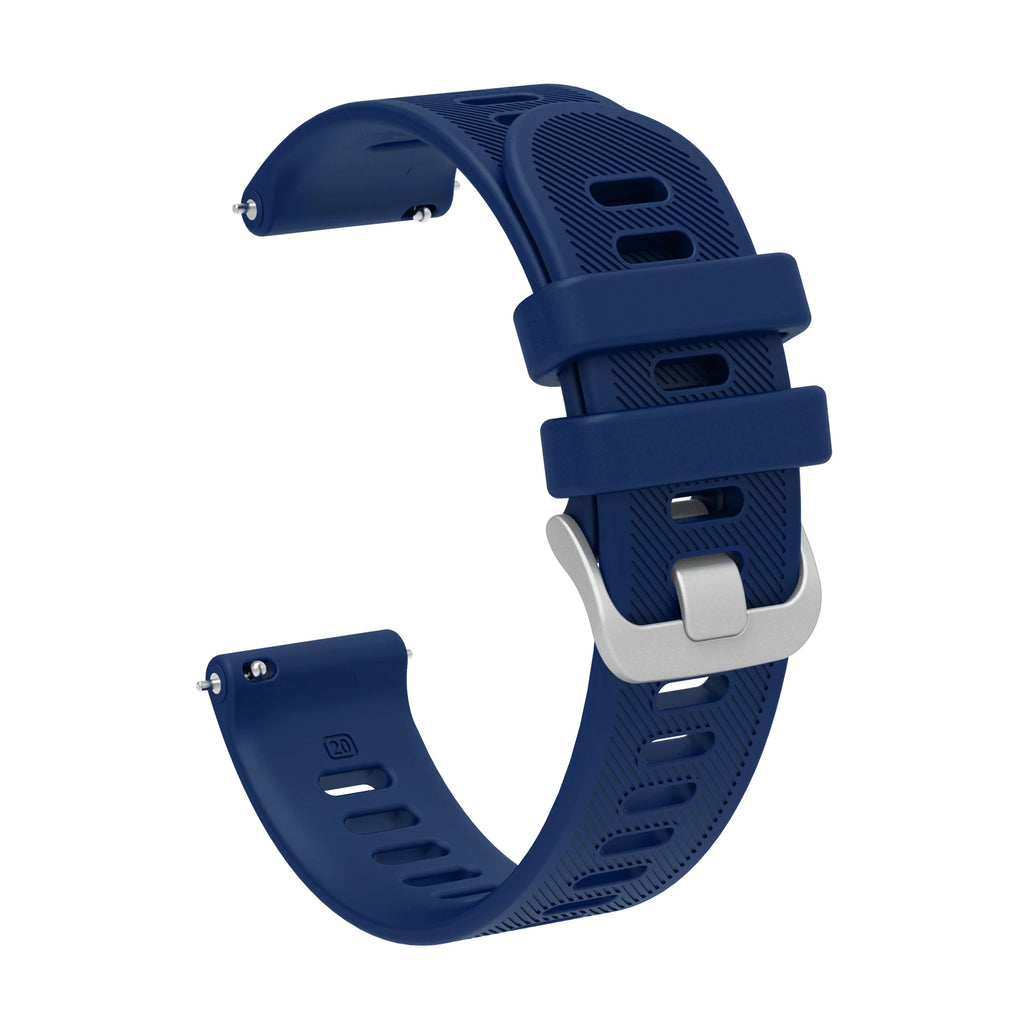 20mm Silicone Watch Band – Garmin, Samsung, Polar & Amazfit Silicone Watch Strap Oasis Select Blue 20mm