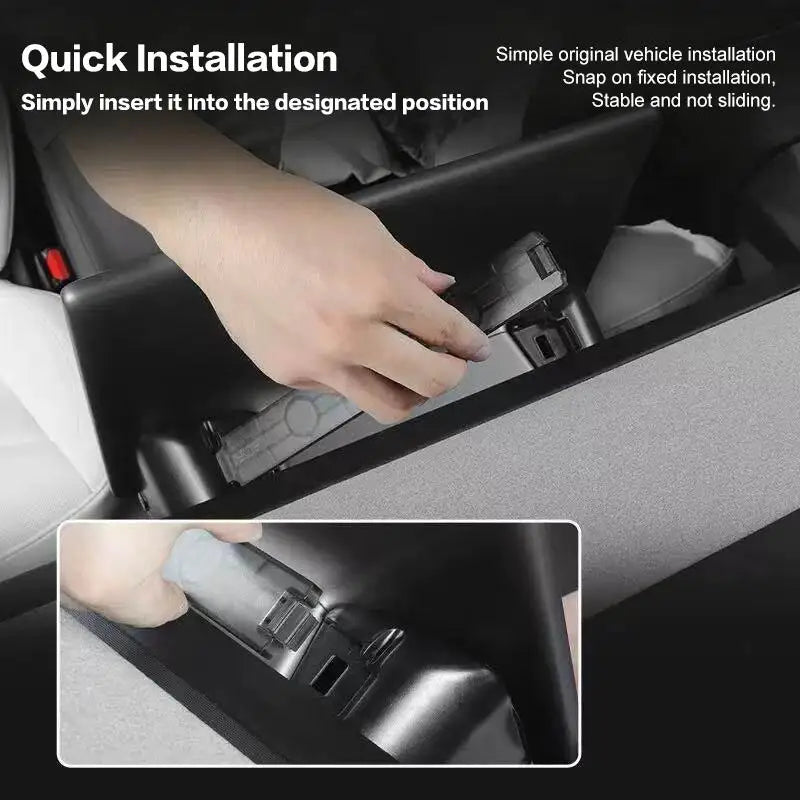 For Model Y/3 Highland Model Y Juniper Hidden Storage Box Organizer Tray Under Central Control Screen Box Car Accessories Oasis Select