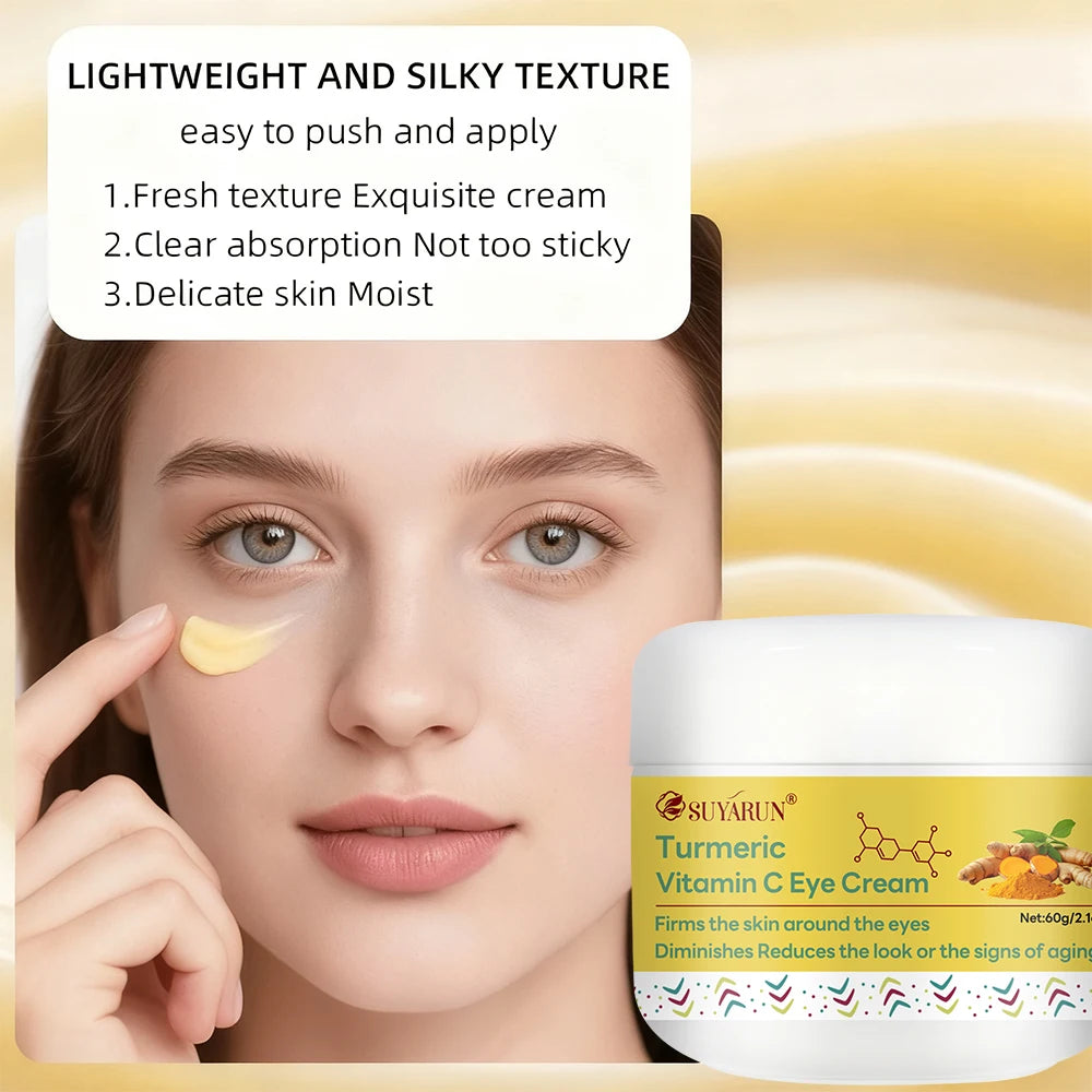 SUYARUN Eye Cream with Turmeric And Vitamin C - Dark Circle Treatment Anti-Aging Hydrating And Brightening Formula for Eye Care. Oasis Select