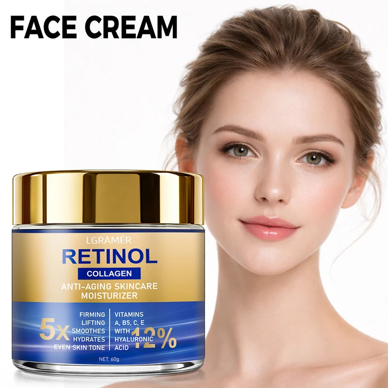 Retinol Face Cream – Collagen & Hyaluronic Acid Moisturizer