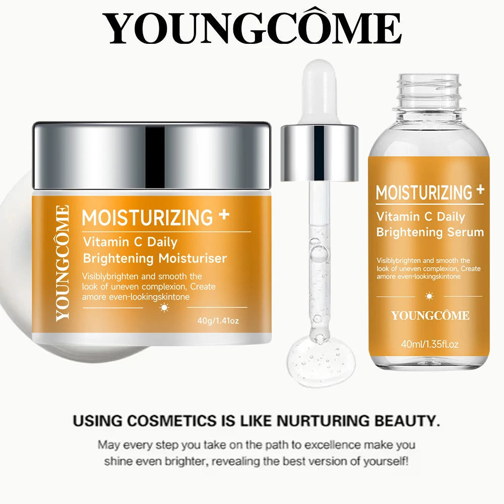 Vitamin C Serum & Moisturizer Set – Brighten & Hydrate Skin