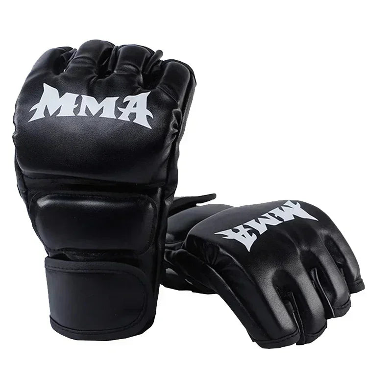 Professional Boxing Training Gloves Half Finger Leather Cushion for Adult Sanda Boxing UFC Training Sandbag Knuckles Oasis Select