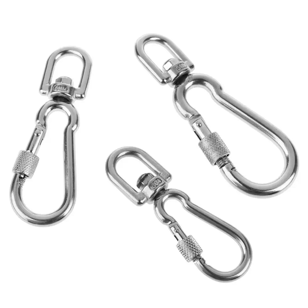 New Stainless Steel Snap Hooks Locking Quick Release Dog Leading Carabiner Clip Carabiner Clips For Dog Walking Camping Oasis Select