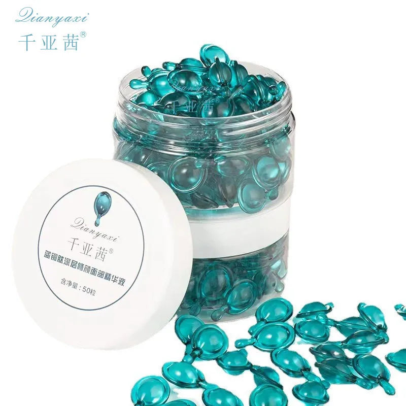 Blue Copper Peptide Face Serum Capsules – 30pc Firm & Glow