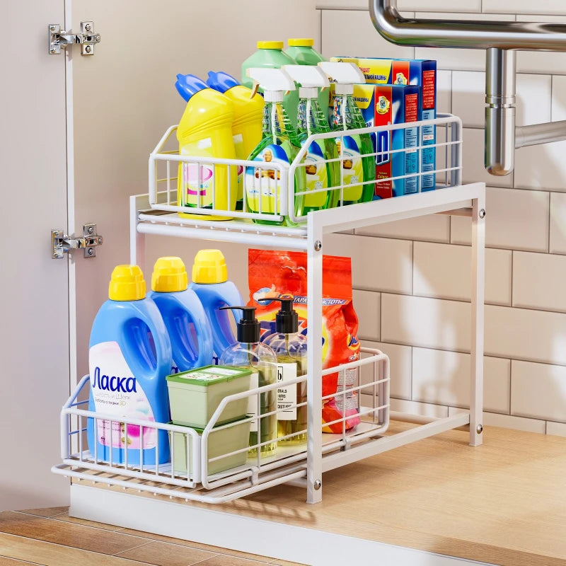 Toilet Bathroom Slide Drawer Basket Foldable Storage Basket Kitchen Cabinet Seasoning Bottle Jar Shelf Oasis Select