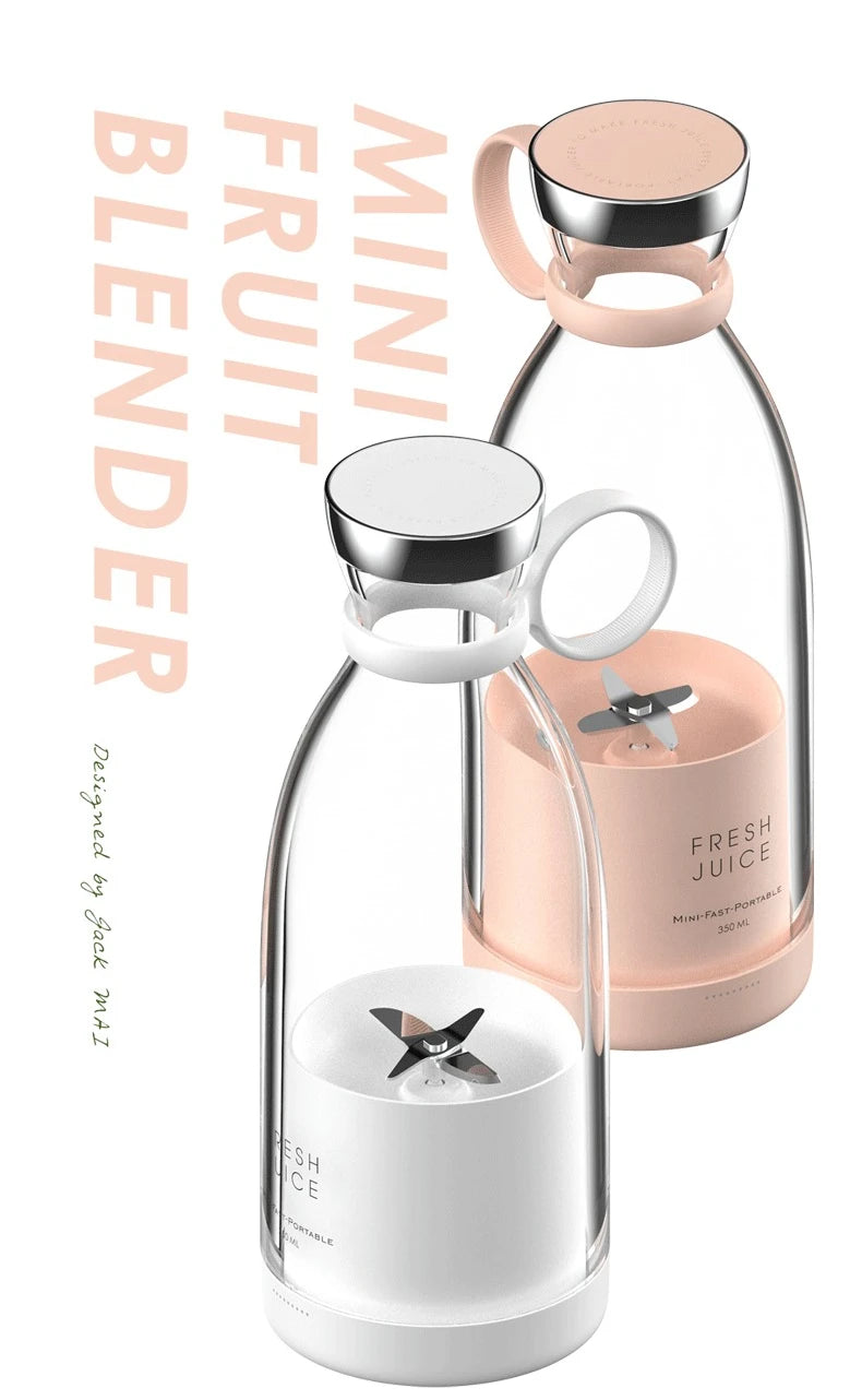 GUOHE Portable Rechargeable Blender Cup 350ml | 4-Blade Juicer