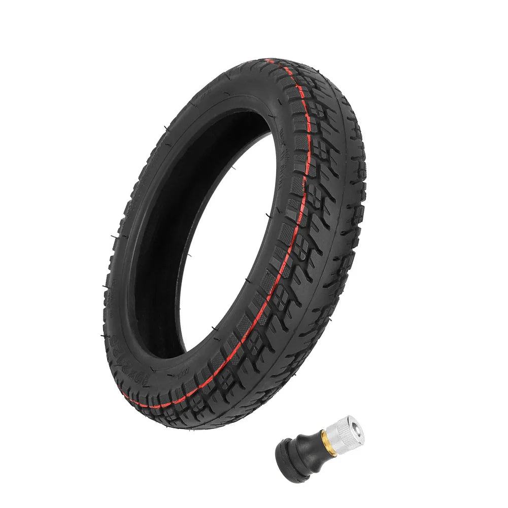10 Inch 10x2.125 Tubeless Tire Off-Road For Ninebot F20 F30 For F40 Electric Scooter Black Rubber Wheel Outer Tire Oasis Select Tire Nozzle