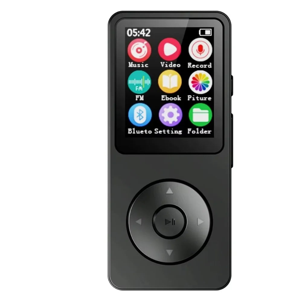 MP3 Player Type-C 32GHiFi Lossless Music Player Student Walkman Swimming Running Riding Built-in Speaker Support FM Radio E-Book Oasis Select Black