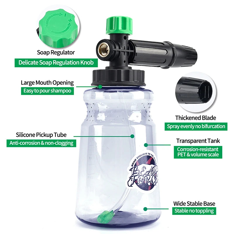 Pressure Washer Foam Cannon & Snow Foam Lance – 1/4" Quick Connector