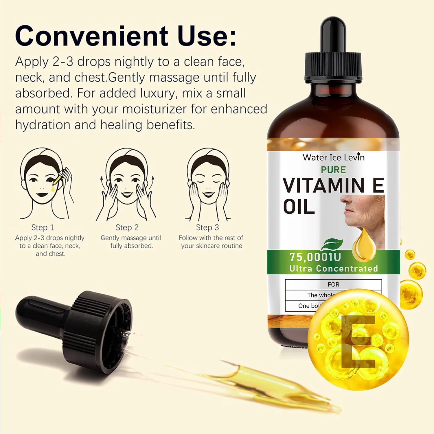 100ml Vitamin E Essential Oil – Skin, Hair, Body & Nail Care Vitamin E Body Oil Oasis Select